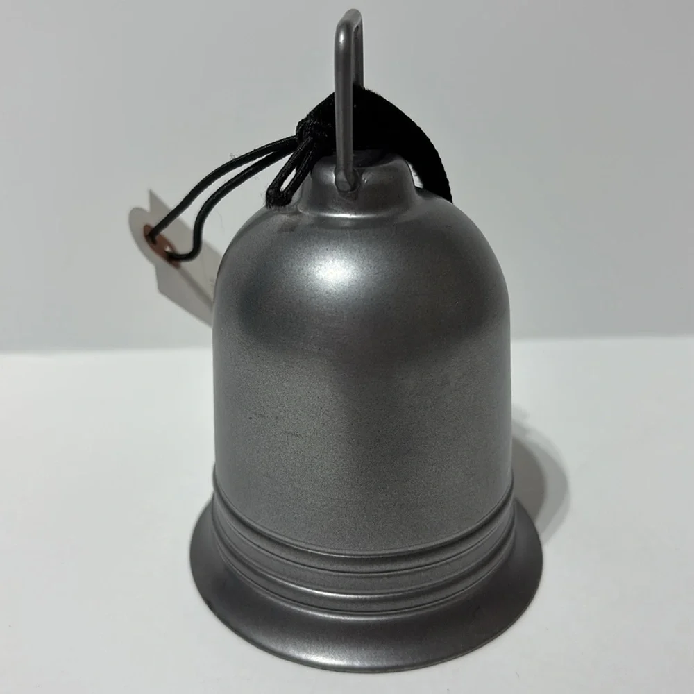 Hearth & Hand 4” Silver Bell with Black Ribbon